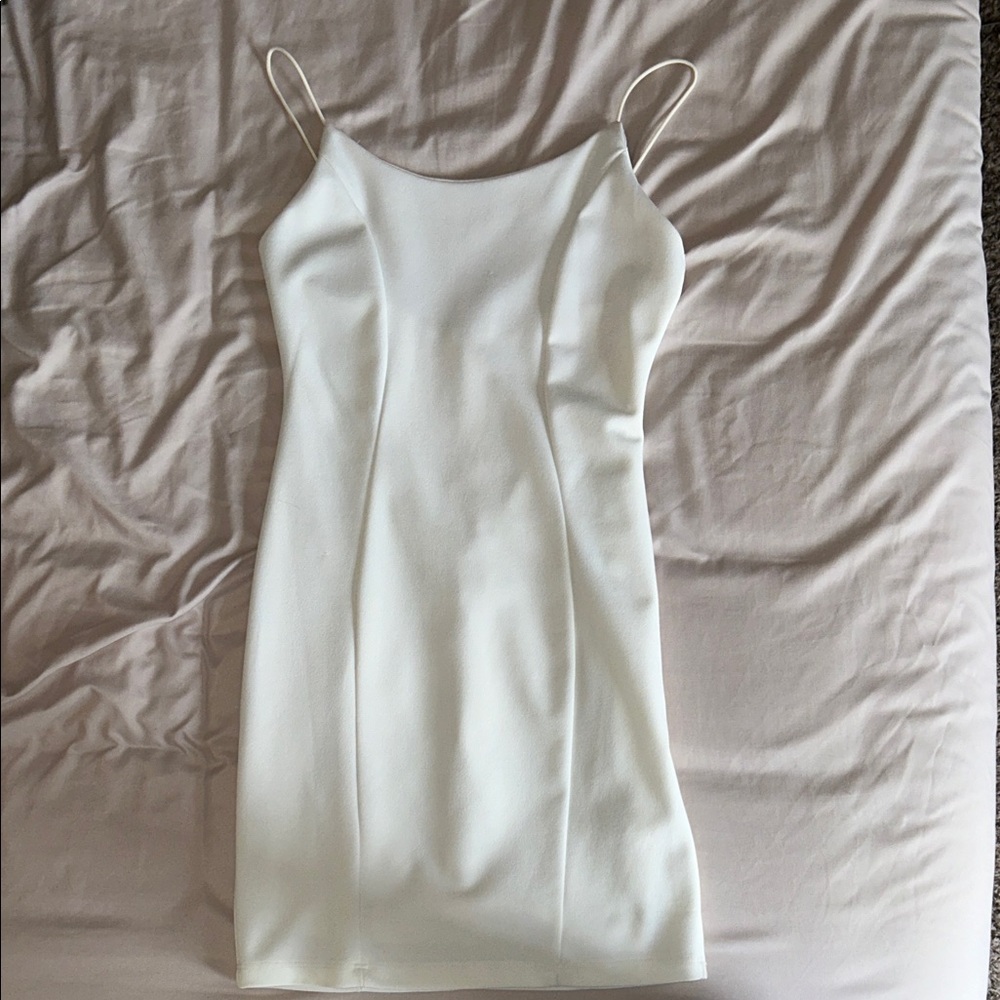 Women's White Spaghetti Strap Slip Dress Small